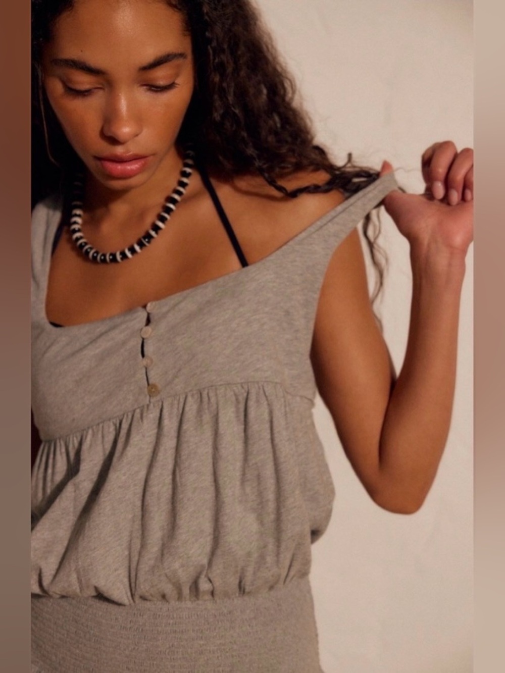 FREE PEOPLE Hally Cotton-Jersey Mini Dress - Picture 4 of 12